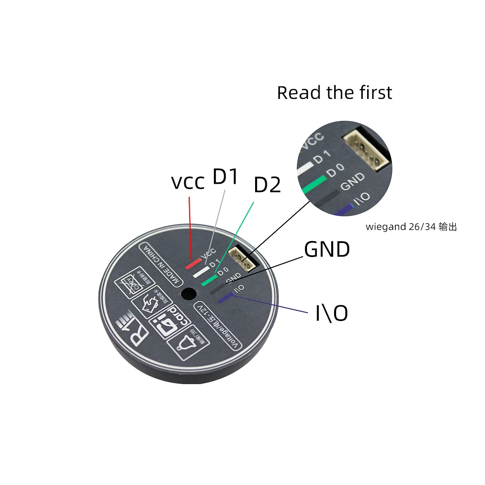 Dual Frequency Wiegand Mini Small RFID Access Control Card Reader With 125kHz And 13.56MHz WG26 / 34 Output