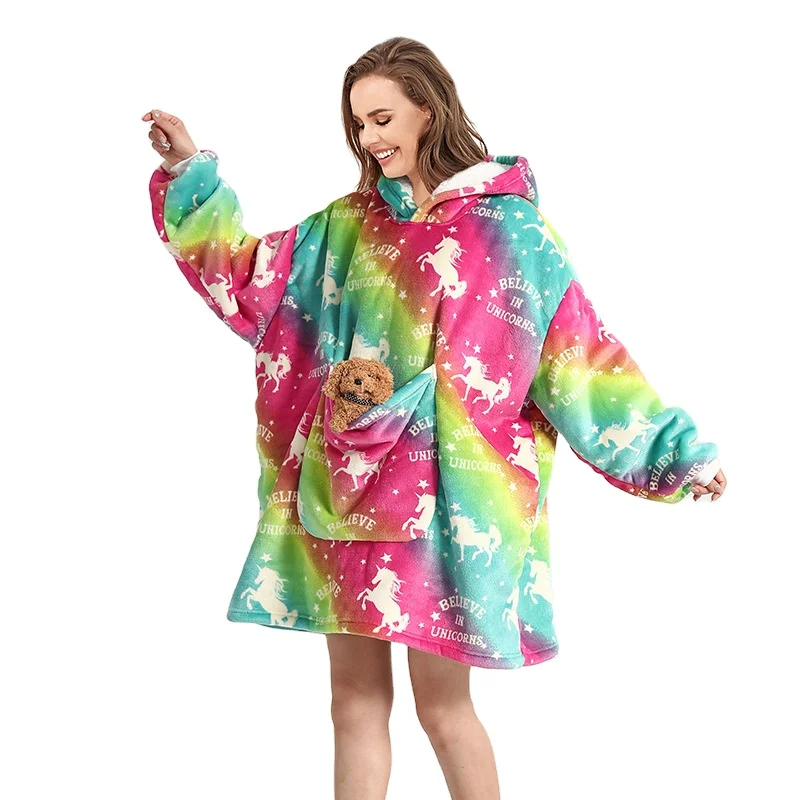 2023 Fashion Flannel Fleece Pajamas for Women Set  New Warm  Autumn Winter Pyjamas Women Sleepwear Blank Hoodies Dropshipping