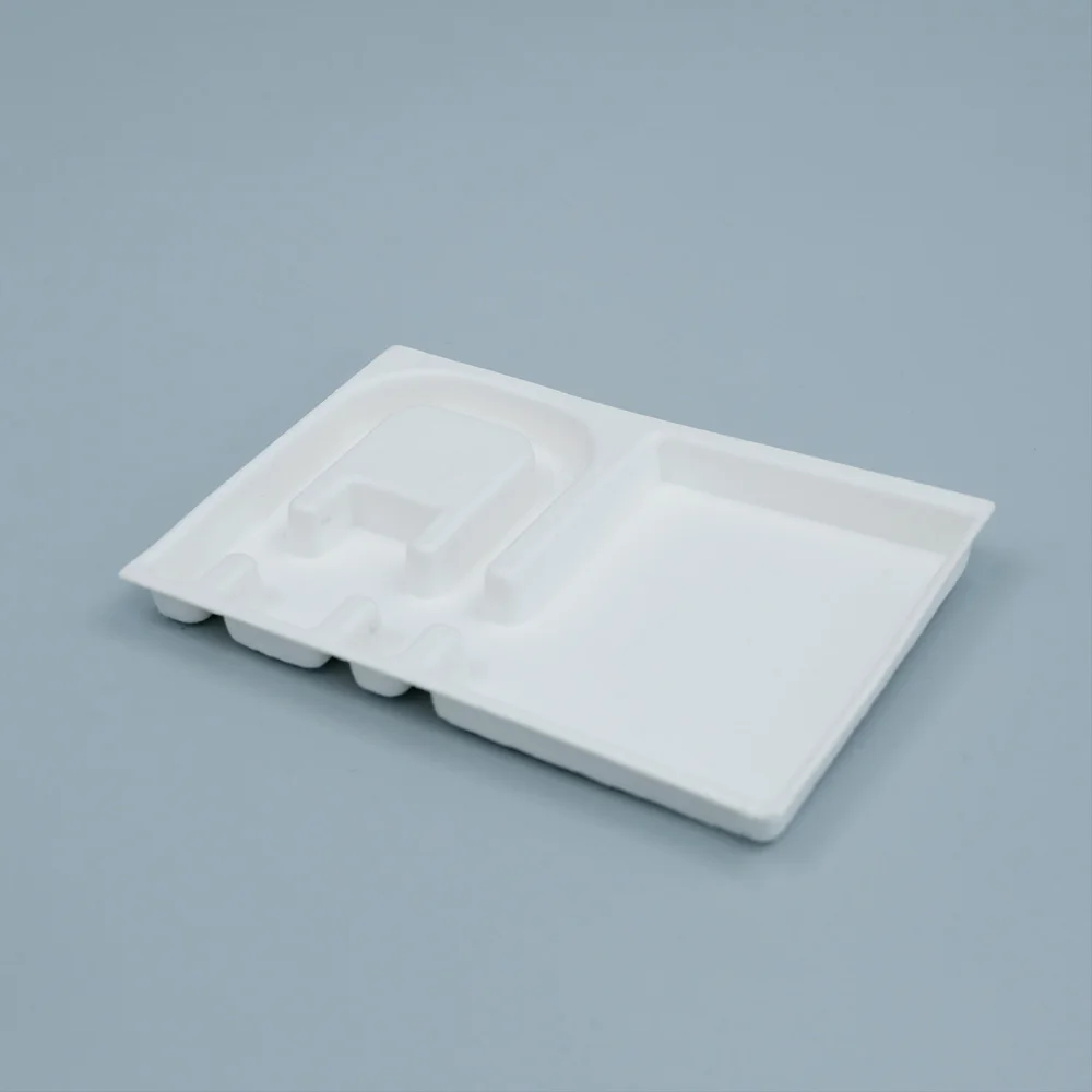 Customizable Recyclable Pulp Molded Neckband Headphones Inner Tray Smart Wearable Eco-Friendly Packaging Solution