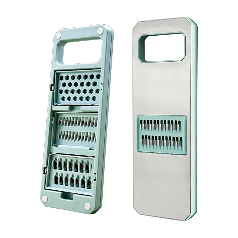 Multi-functional Kitchen Gadget Stainless Steel Cheese Grater Professional Vegetable Chopper with Container ali baba com