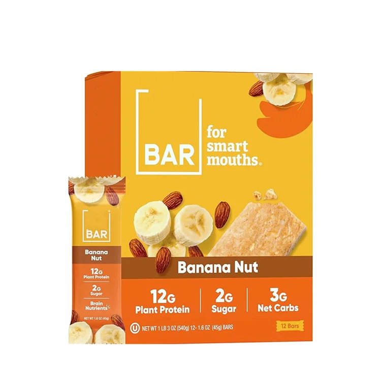 Wholesale OEM Plant Protein Bars Low Calories Keto Nut Bars Low Sugar Keto Energy Bar Pack