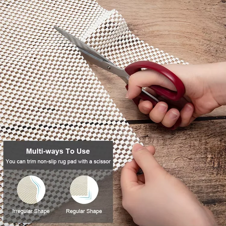 Carpet Underlay Anti slip Mat shelf liner Area Rug Pad Extra Strong Rug Pad Gripper Grips roll PVC for Hardwood Floors