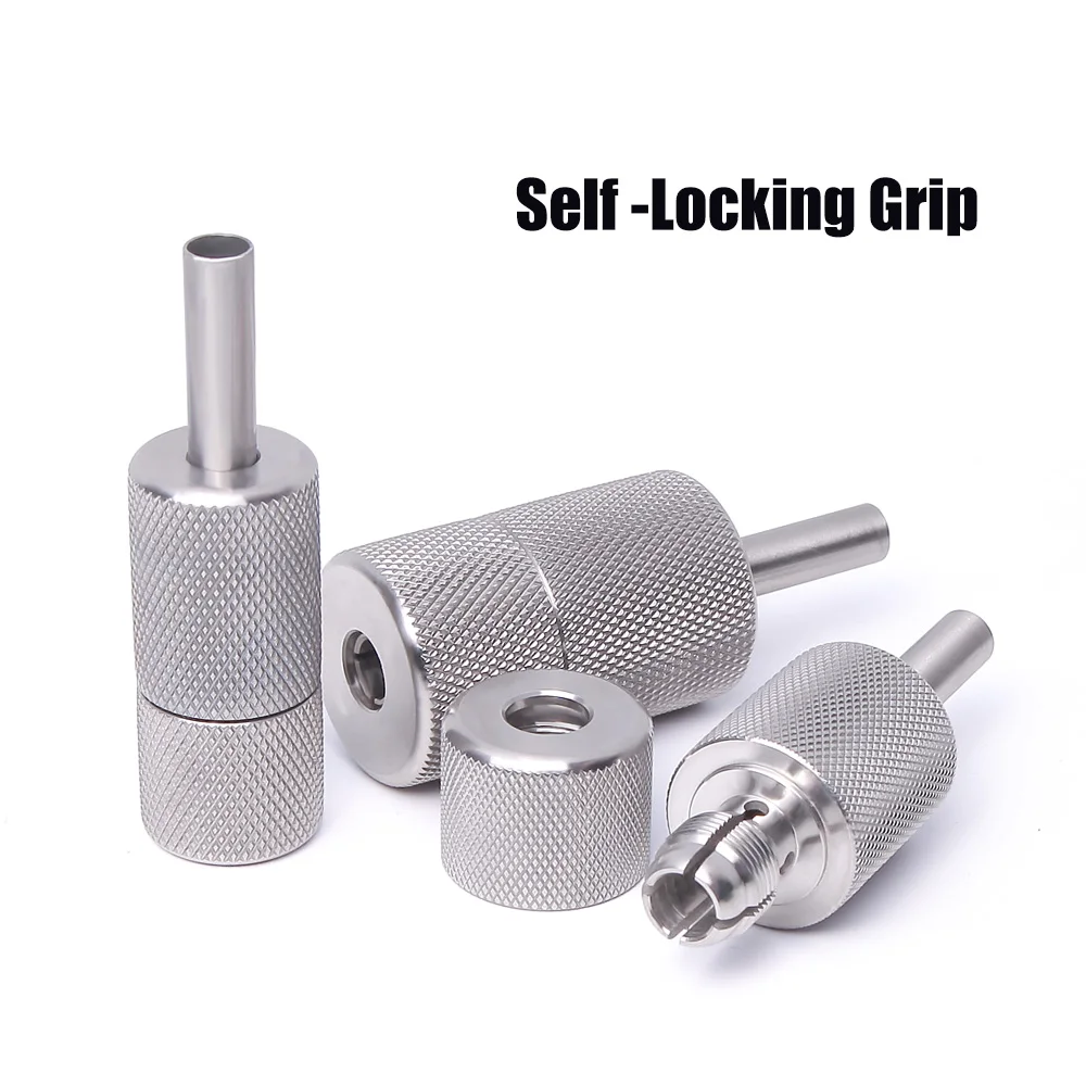 Stainless steel self-locking Tattoo grip (22mm 25mm 30mm) for coil tattoo machine and rotary tattoo machine