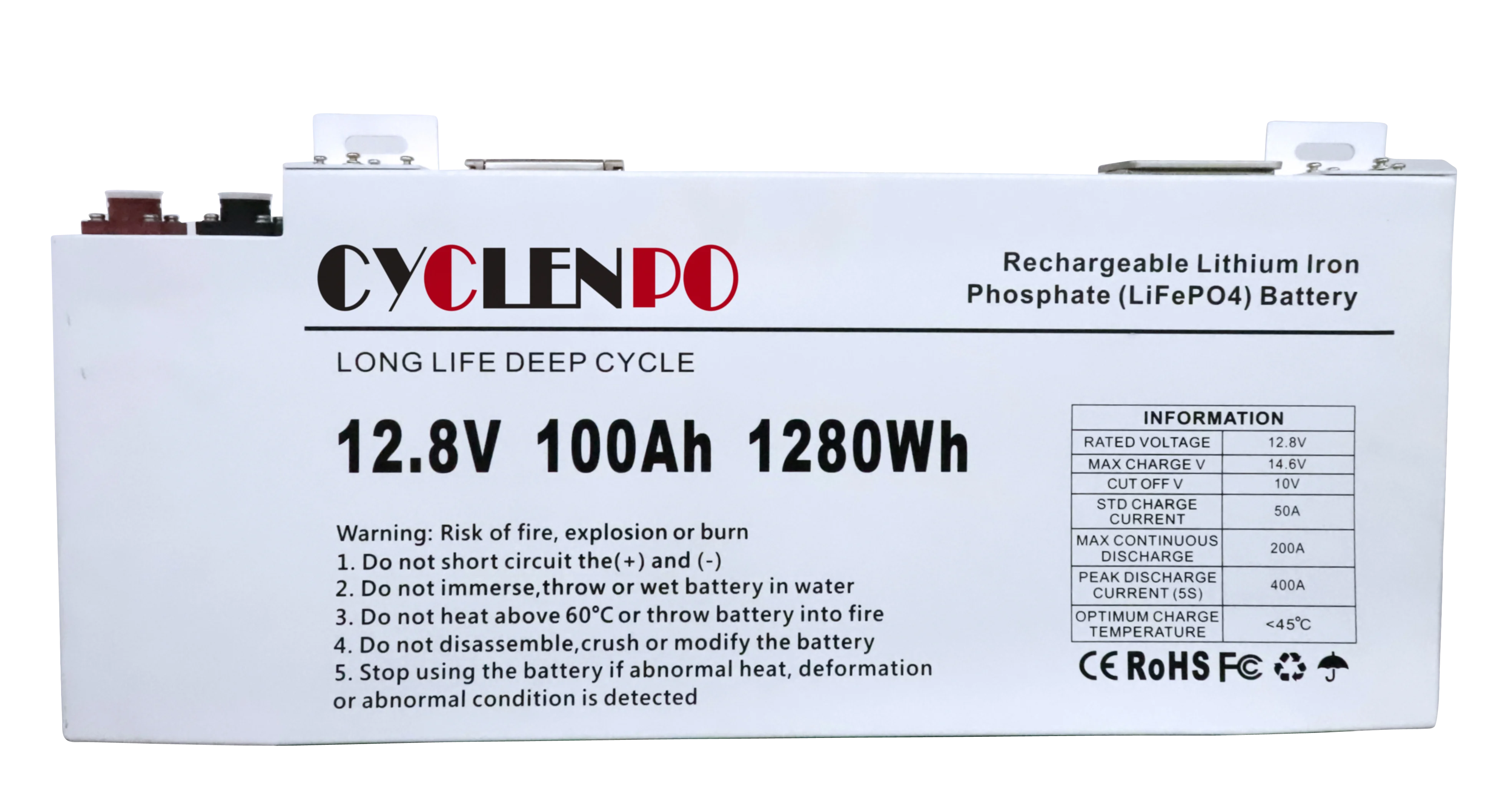 Lithium battery 12v deep cycle 100ah lithium ion battery for off road