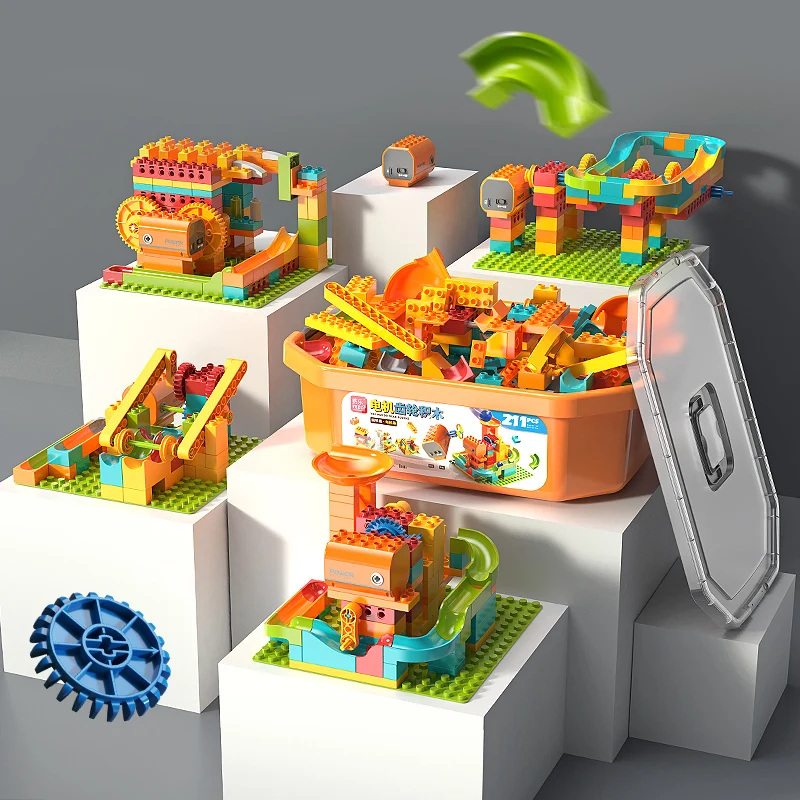 FEELO2024  211+2pcs Science and Education Building Blocks Fourth Grade Electric Technology Parts Best Selling Toys for Kids