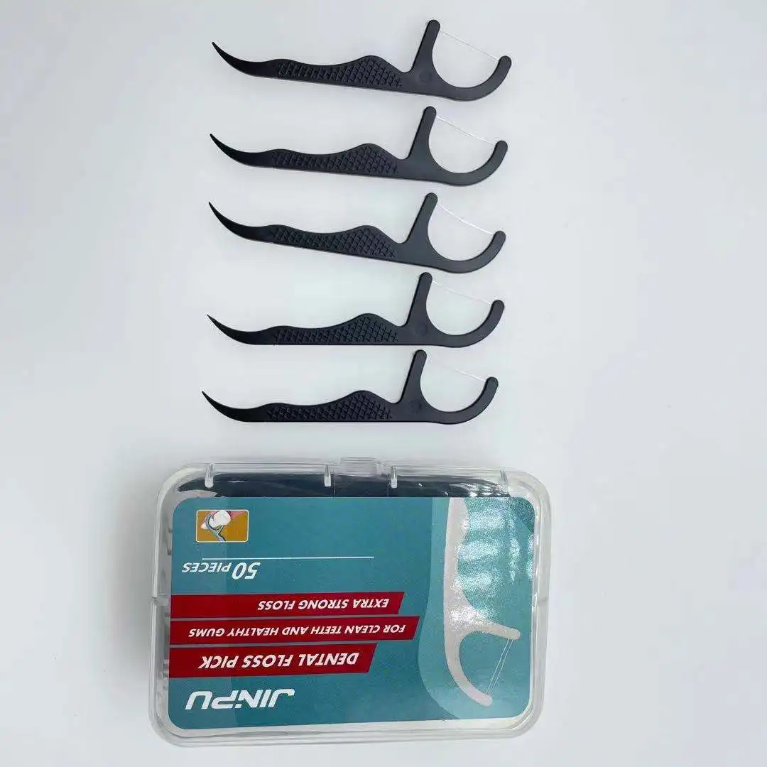 Promotional Easy Reach Tooth Stick Refill PE Dental Floss Toothpick Holder Stick Pick with long handle