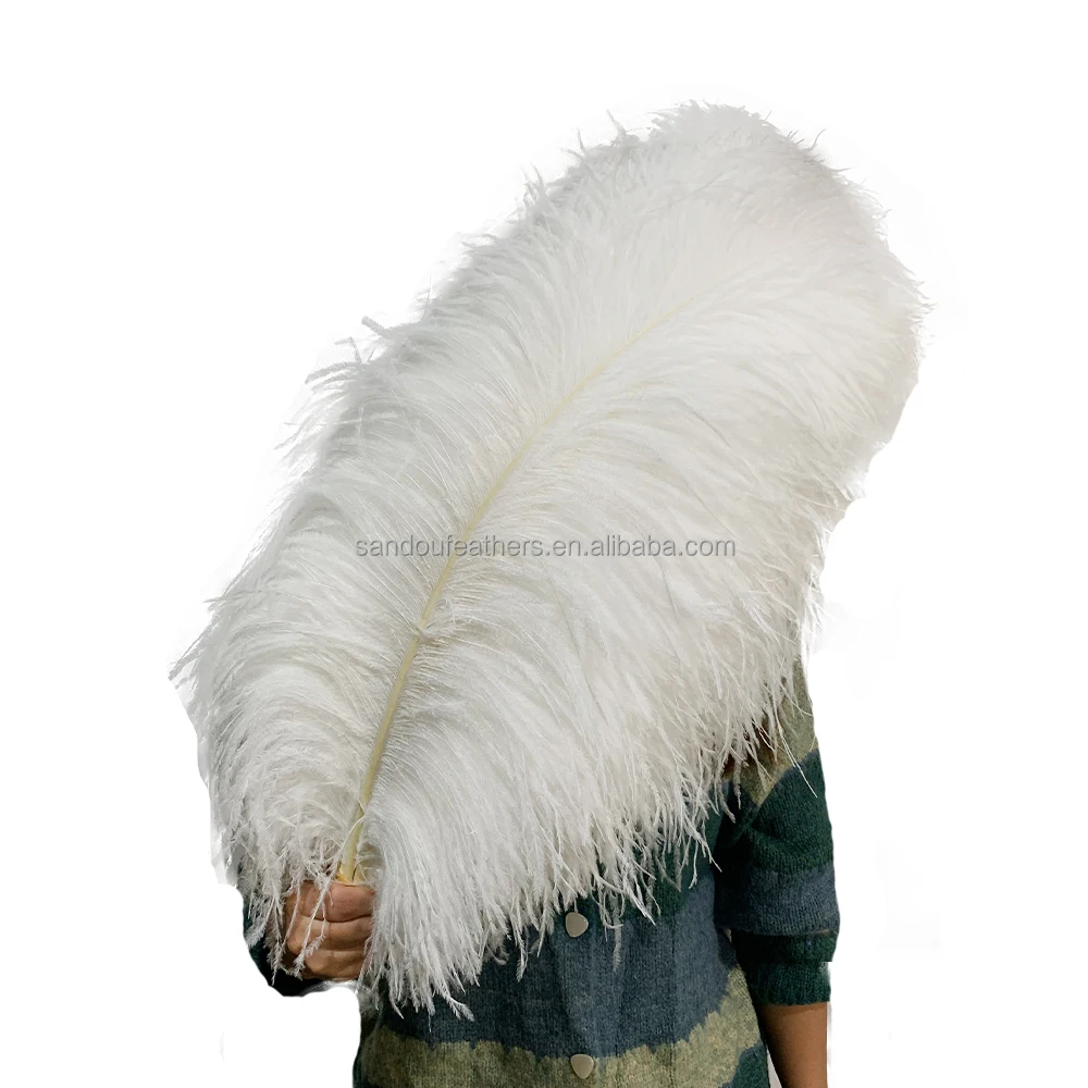 SANDOU White Ostrich Feathers 70-75 cm Ostrich Feathers For Diy Crafts Plume Wedding Centerpieces Home Decoration