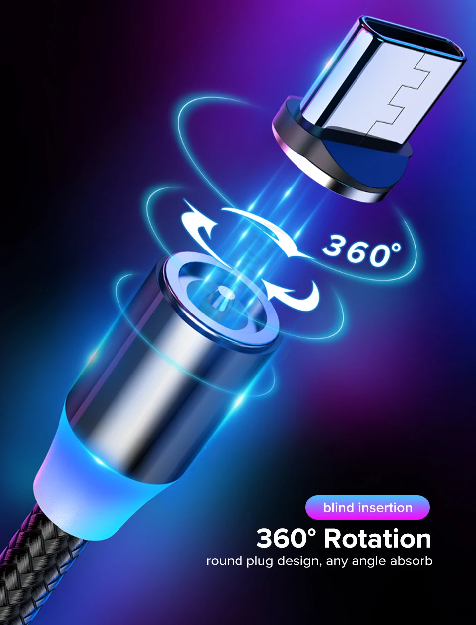  Магнитный зарядный кабель 3 в 1 светодиодный Micro USB Type C зарядное устройство для телефонов Android быстрая зарядка USB-кабель провод