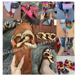 2021 designer women snakeskin jelly chain ladies kids big handbag backpack purse and shoe slide slipper sandals matching bag set