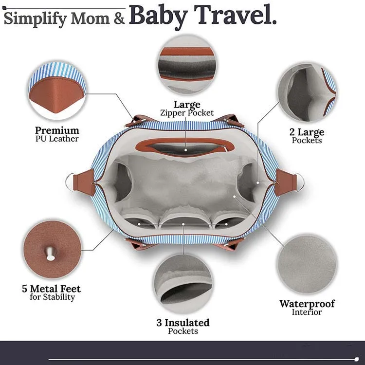 Custom nappy maternity bag portable baby diaper bag waterproof comfortable shoulder tote carry mama bag for hospital