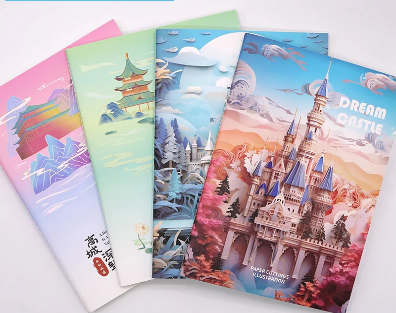 Cheap Sewing Binding A5 B5 paper cover writing notebooks for elementary cheap school notebooks wholesale student Exercise Books