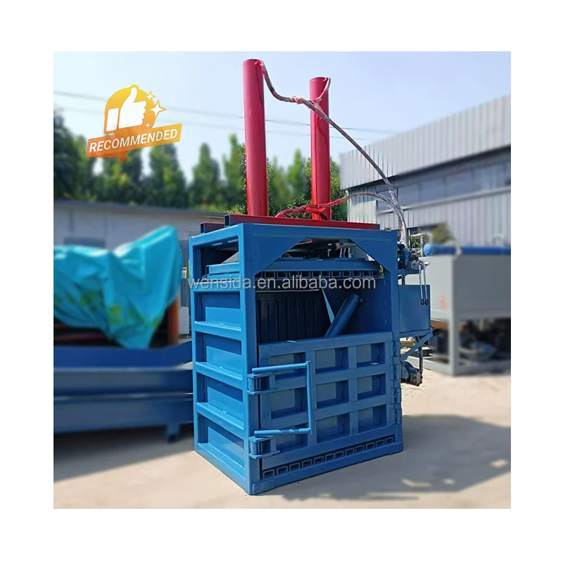 Hydraulic baler plastic bottle/waste waste vertical small waste paper baler/carton strapping machine
