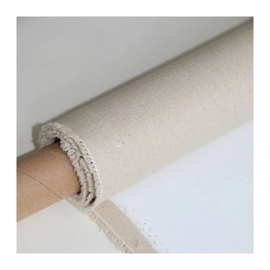 Professional Art Supplies Hand Painting Canvas Roll Cotton Linen Blend Blank White Art Canvas For Professional Artist