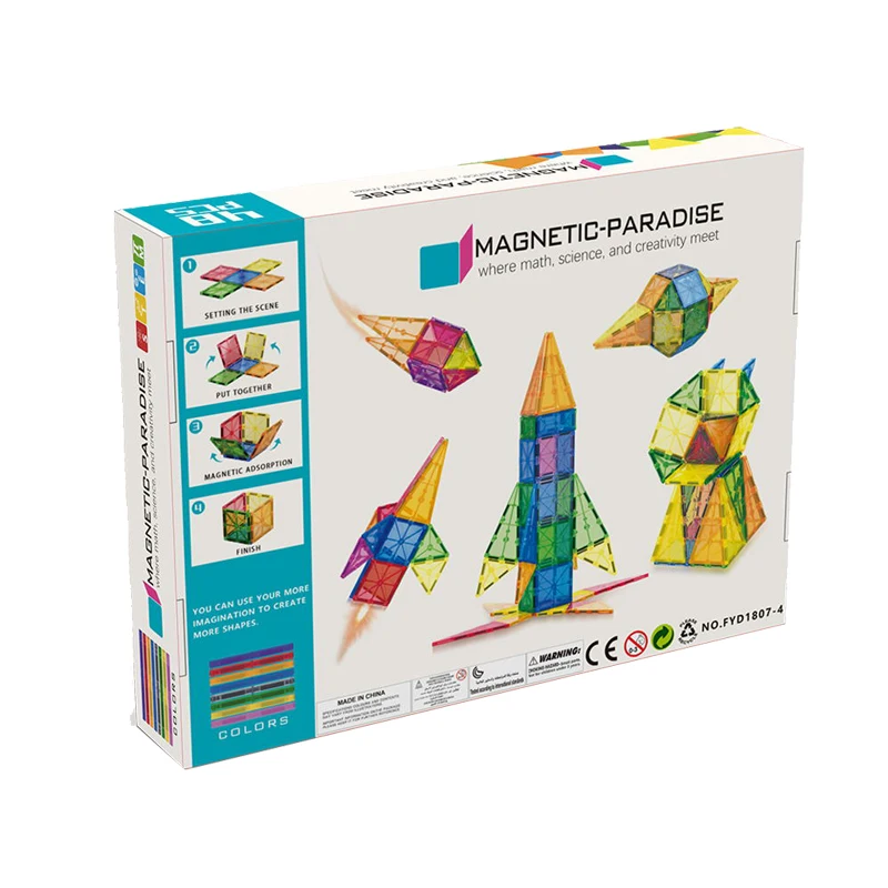 2020 Kids Magnet Toys 48 PCS Magnetic Building Tiles Wholesale
