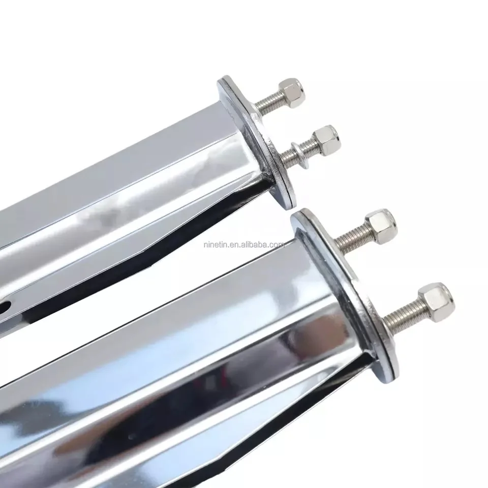 Good quality chrome mirror polished finishing stainless steel mud flap hanger truck body parts