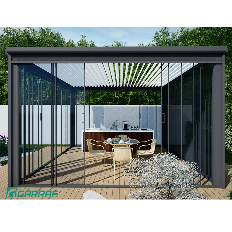 Wholesale Outdoor Living Waterproof Electric Louver Roof Awning Canopy Gazebo Bioclimatic Aluminum Pergola