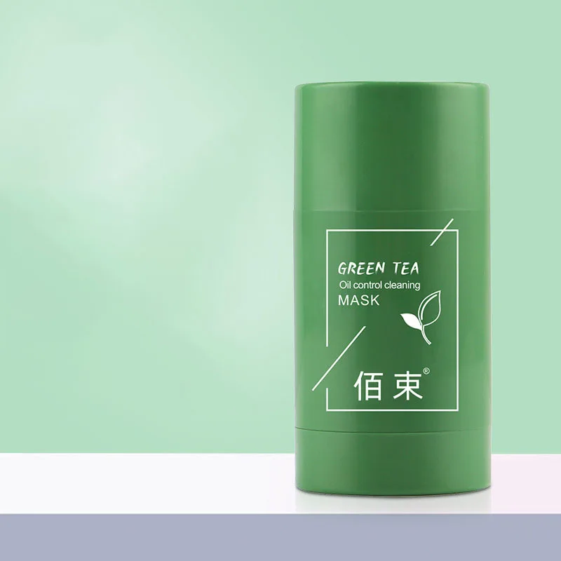 Green tea solid cleaning facial mask moisturizing deep cleaning oil control mud film daubing mud film skin care product