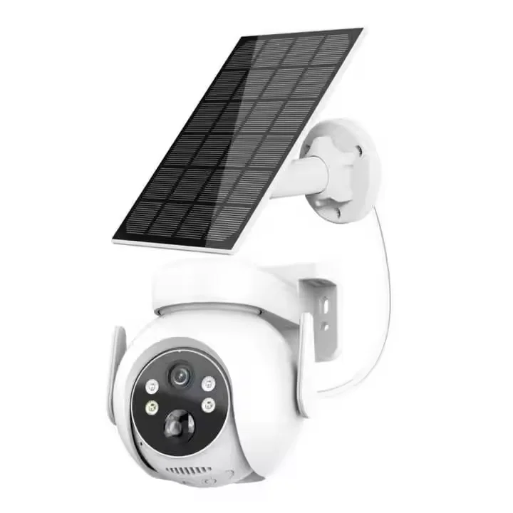 4MP Icsee WIFI Solar Camera Network CCTV Security PIR sensor Wireless Low Power Battery solar ptz dome camera