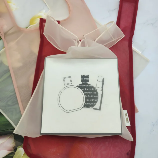 Customized encrypted unlit aromatherapy gift organza tote bag