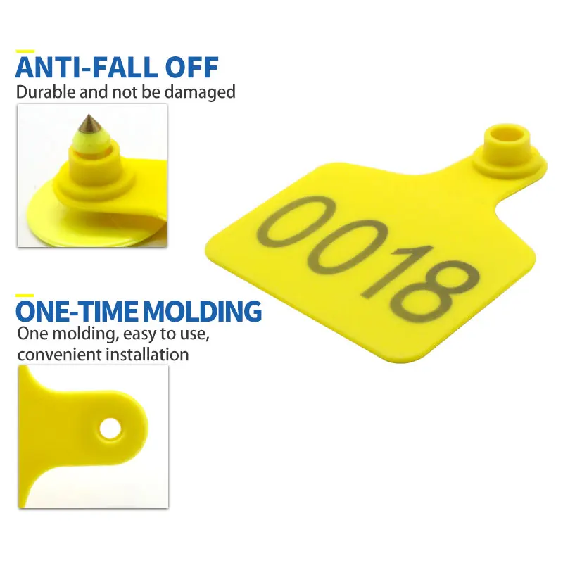 HED-ET113 ear tag for animals with chip serial number for livestock ear tag