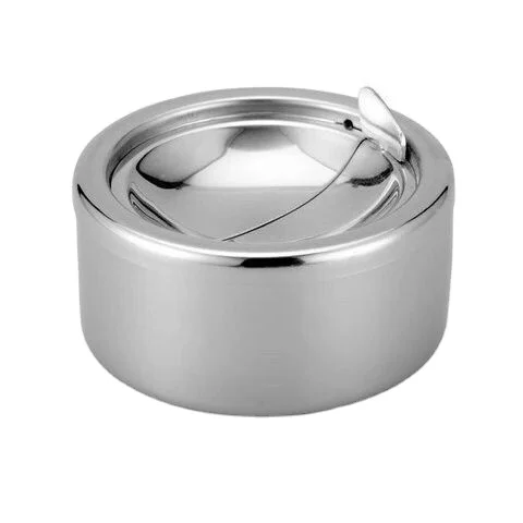 Free Sample Custom Portable Cigarette Ash Bin Stainless Steel Ash Tray cigar ashtray Metal ash tray