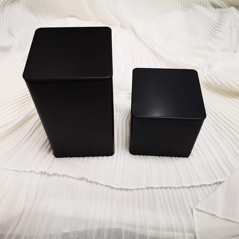 Wholesale square star tin coffee box star tin coffee can tea metal container