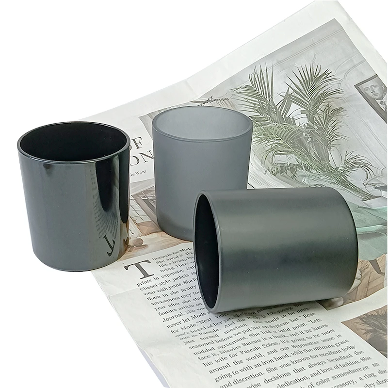 Hot selling candle making frosted can wholesale candle can matte black candle container with lid