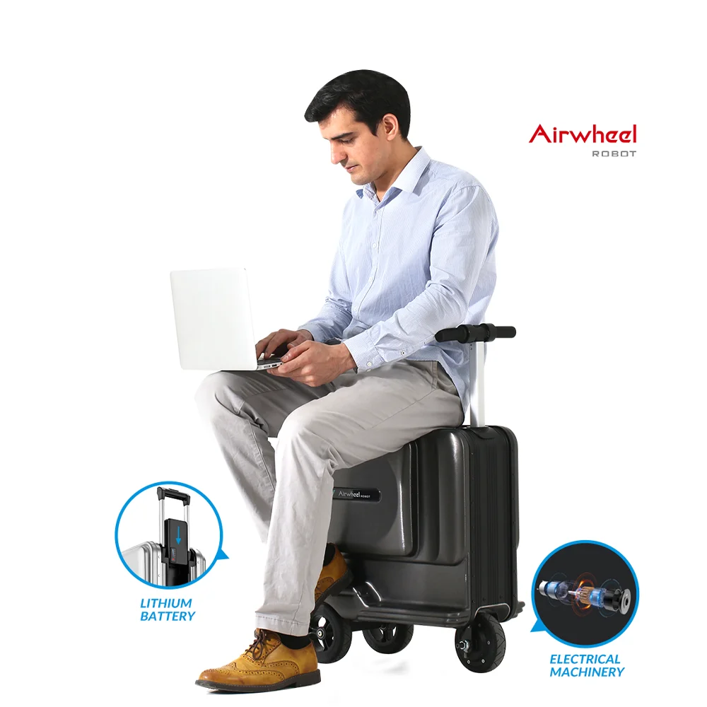 Airwheel Smart Riding TSA Combination Lock Suitcase Adult Mobility Scooter Luggage For Disabled People