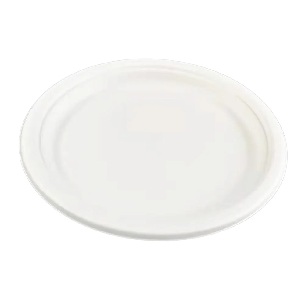 Прямая продажа с завода, одноразовые тарелки, 10 дюймов, биоразлагаемые тарелки, тарелки из сахарного тростника