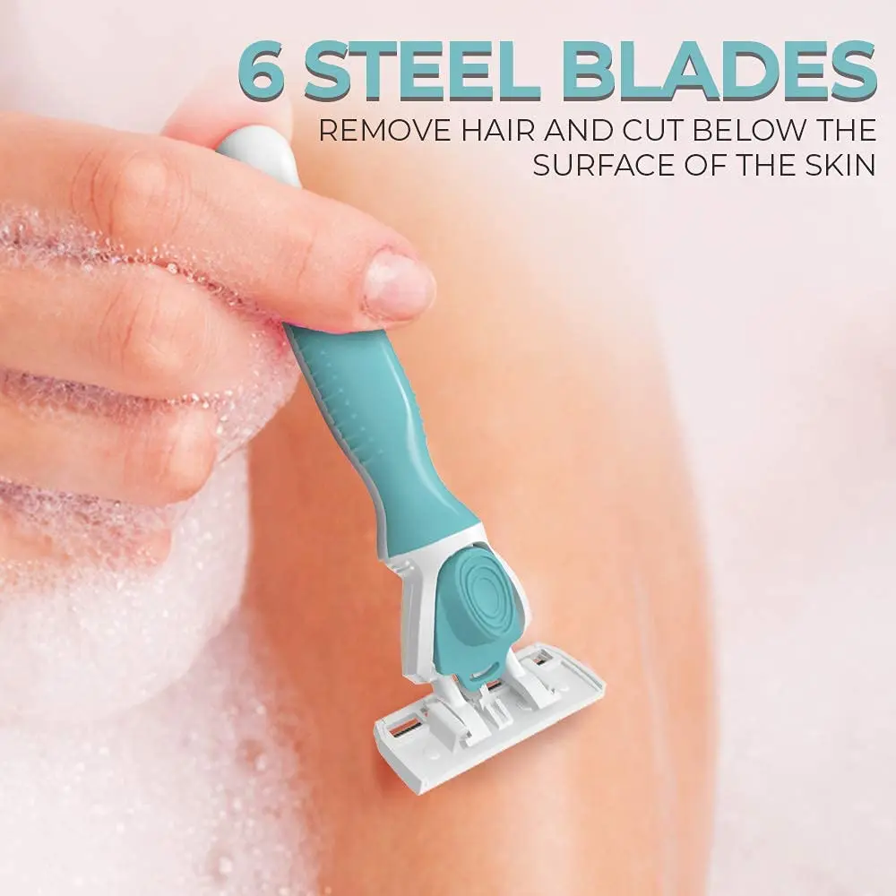 Бритвы для женщин с чувствительной кожей-FlexShave-высококачественная Женская бритва бритья [6 лезвий] триммер