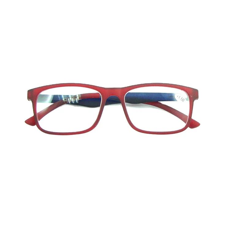 Прозрачные темно красные портативные очки для чтения, пресбиопические очки, небьющиеся очки для чтения (60783835313)