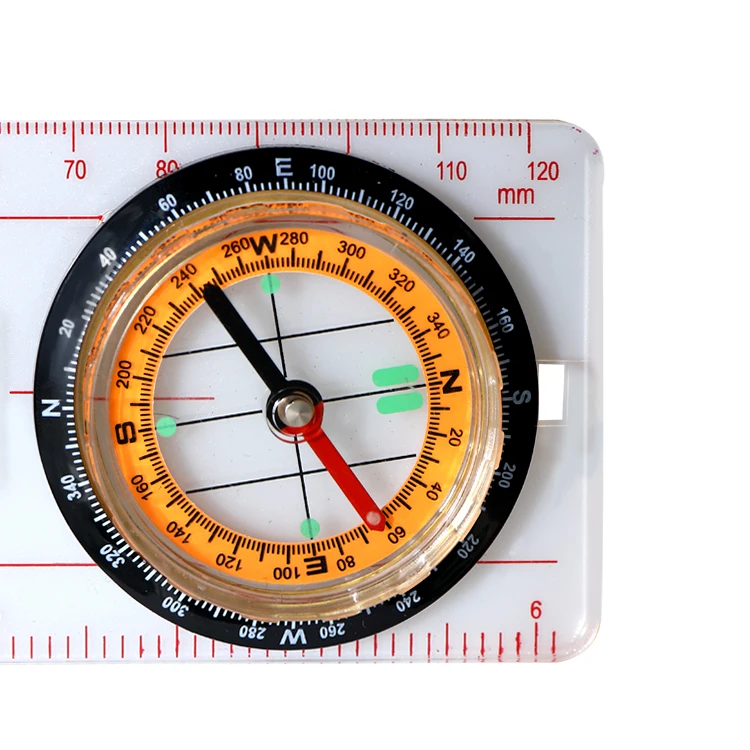Luminous Waterproof orienteering compass outdoor ruler for