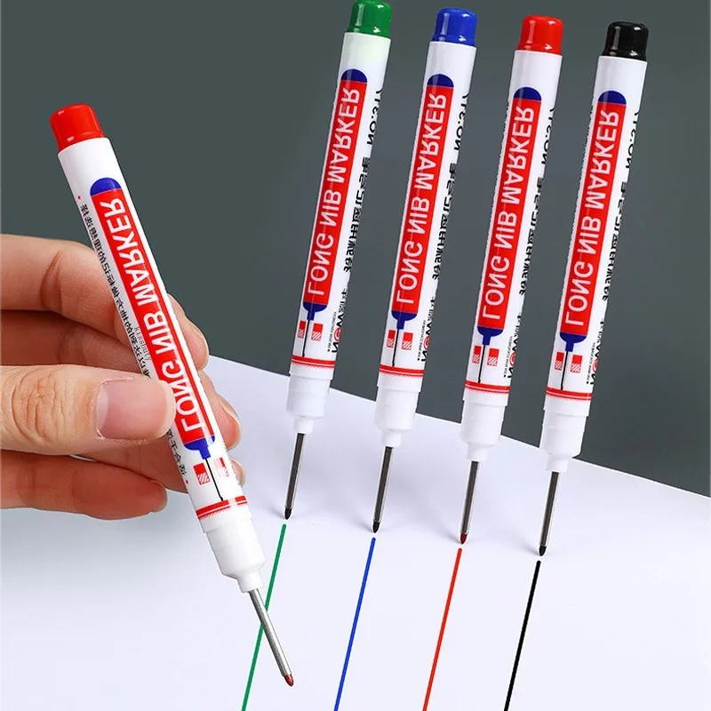 20MM Red/Black/Blue/White Ink Long Head Markers Bathroom Woodworking Decoration Multi-purpose Deep Hole Marker Pens