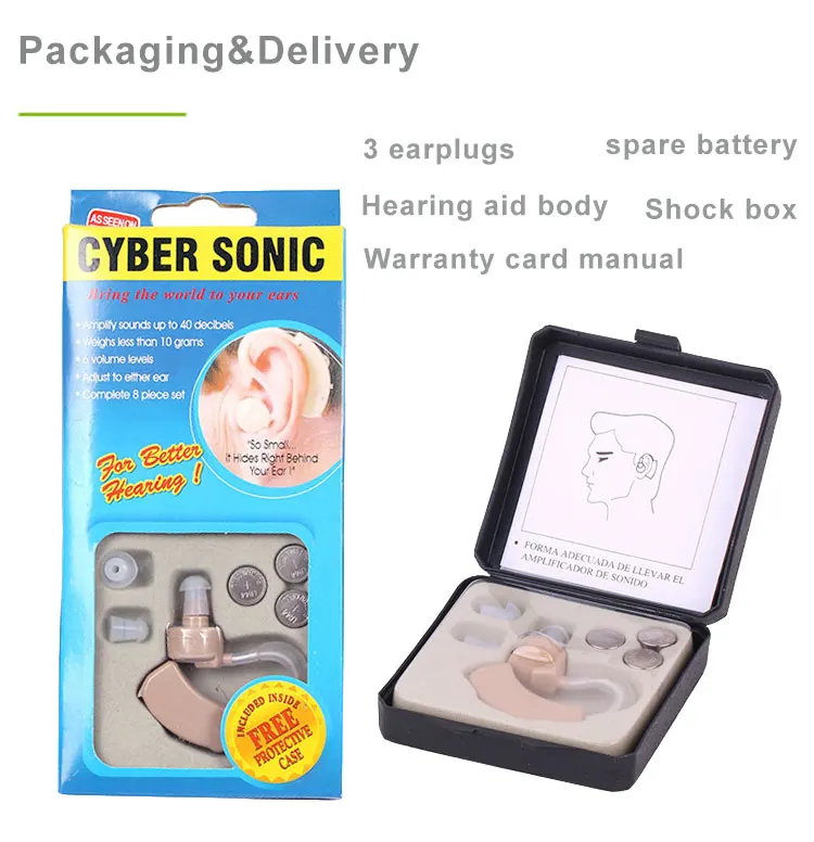 Abs material cyber sonic micro bte cheap hearing aid
