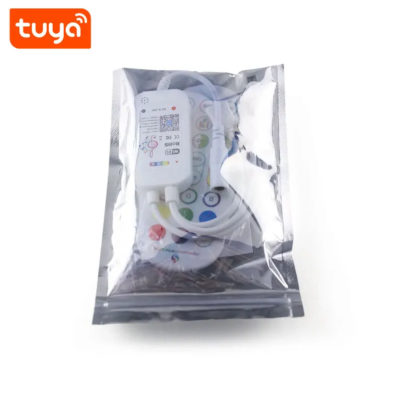 2024 Smart Life Home Tuya WiFi APP RGB 4Pin LED Strip 1 to 2 Controller With Remote Controller PST-XY001
