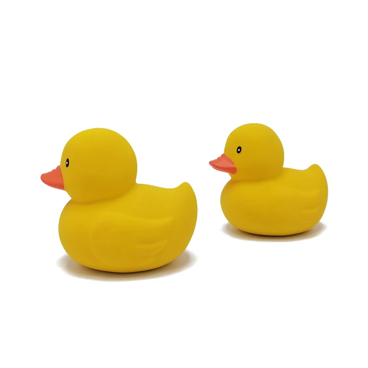 Natural Rubber Yellow Duck Bath Baby Toy Water Proof Swimming Toy Hand Painted With Natural Plant Pigments