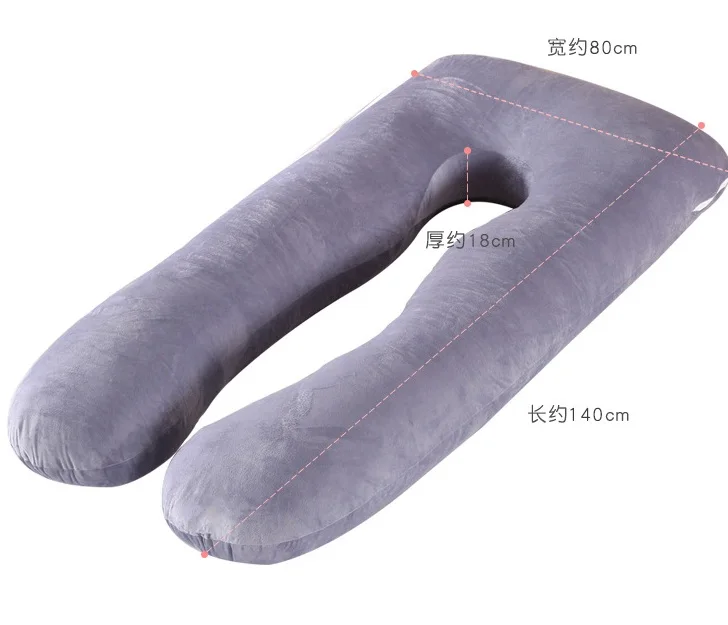 Hot sale Manufacturer Supply Full Body Maternity Pillow U Shaped Pregnancy C shape soft velvet fabric