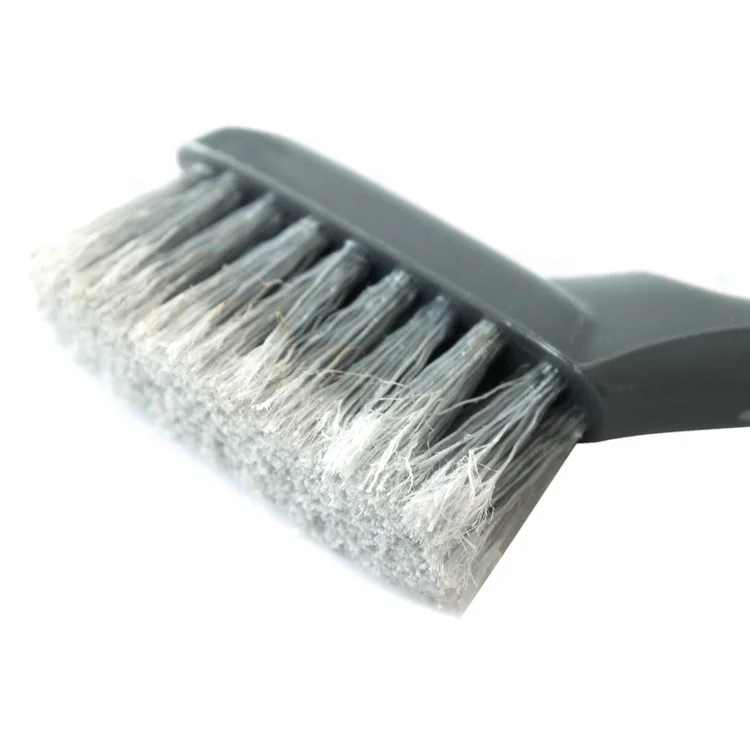 Custom Plastic Auto Detail Nooks Brush Short Handle Car Cleaning Brush Wheel Rubber Grip Brush For Car Window