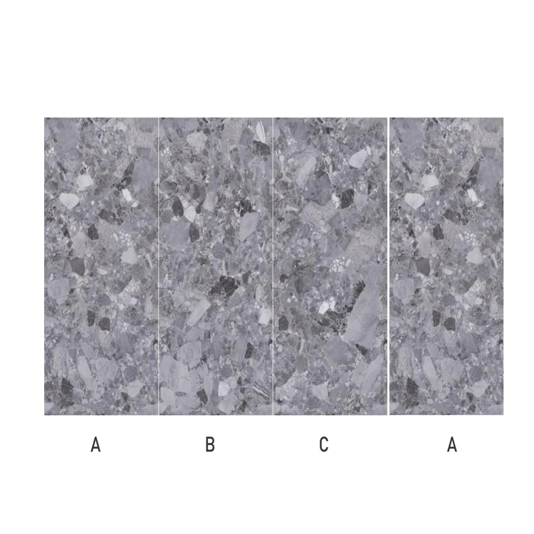 Interior Floor Tiles  Artificial Wall Panel Picasso Grey Super Sintered Stone For Sale 3 Faces Random Face 900*1800*12mm