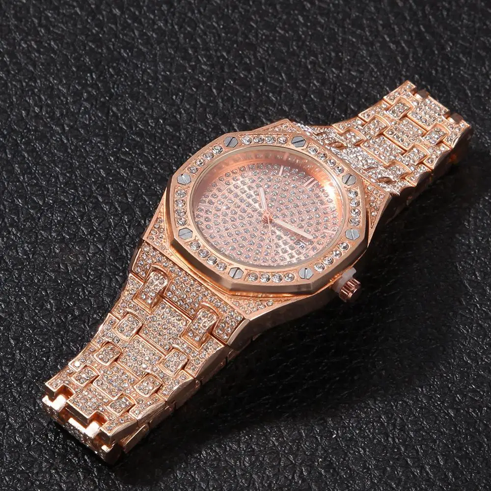 2020 new multi style 18K Gold Watch Men  Diamond Iced Out Watches Top Brand Luxury High Quality Male luxury quartz watch men