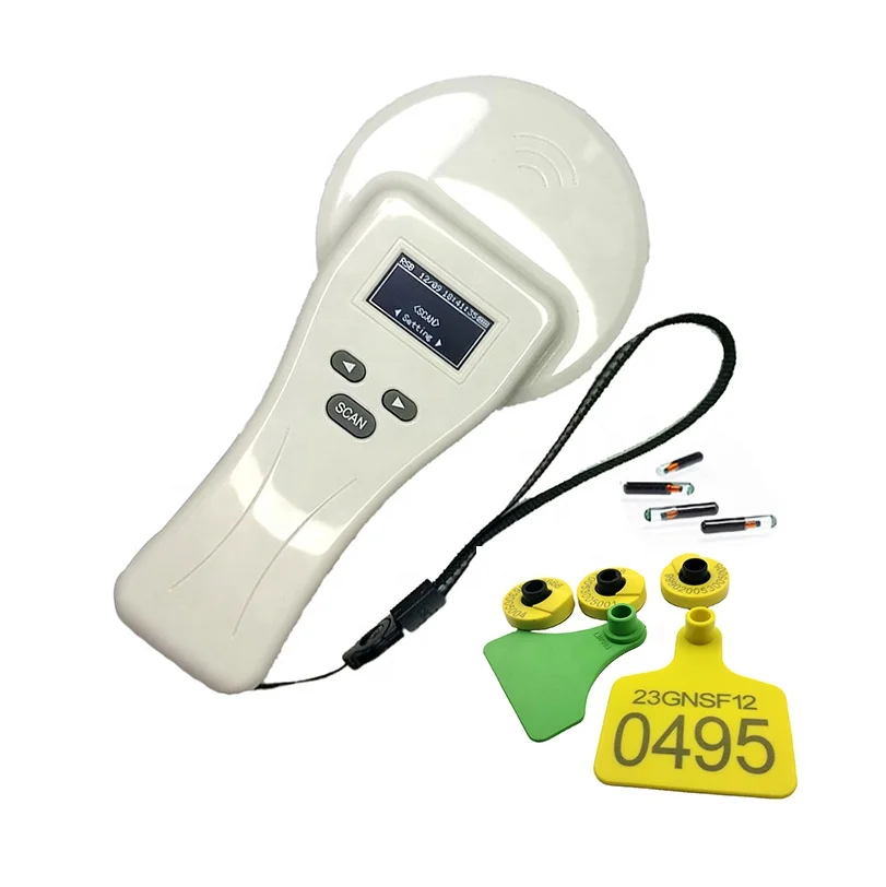  CMRFID RFID Animal Pet Microchip Reader Scanner animal glass tube reader handheld with magnifying