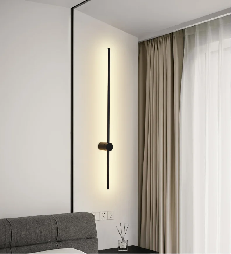 2021 hot sale Nordic Minimalist Wall Light Modern Creative LED long line  wall light