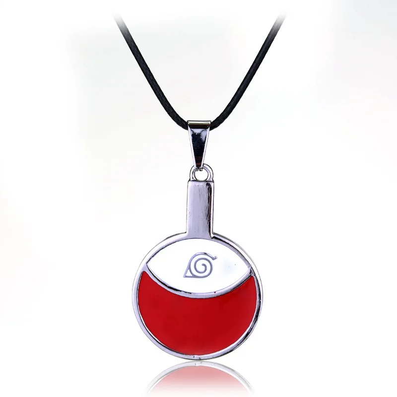 6 Design Metal craft Anime Uzumaki Ninja Akatsuki Red Cloud Necklace Uchiha Itachi Pain pendant necklace accessories for cosplay