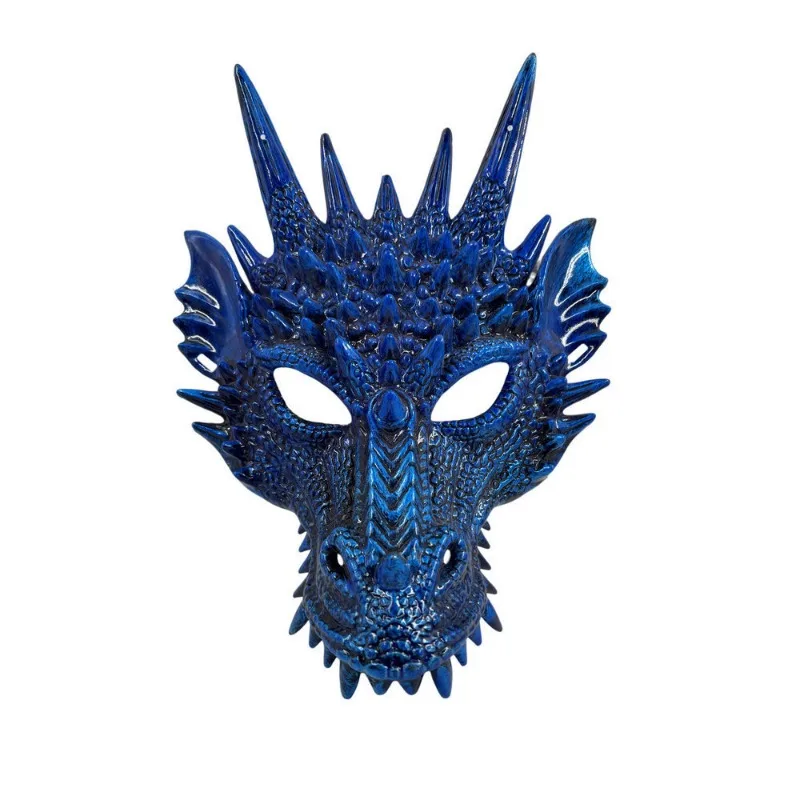 Factory Wholesale Carnival Halloween Party Soft PU Foam Mask Latex 3D Animal Costume Dragon Cosplay Mask