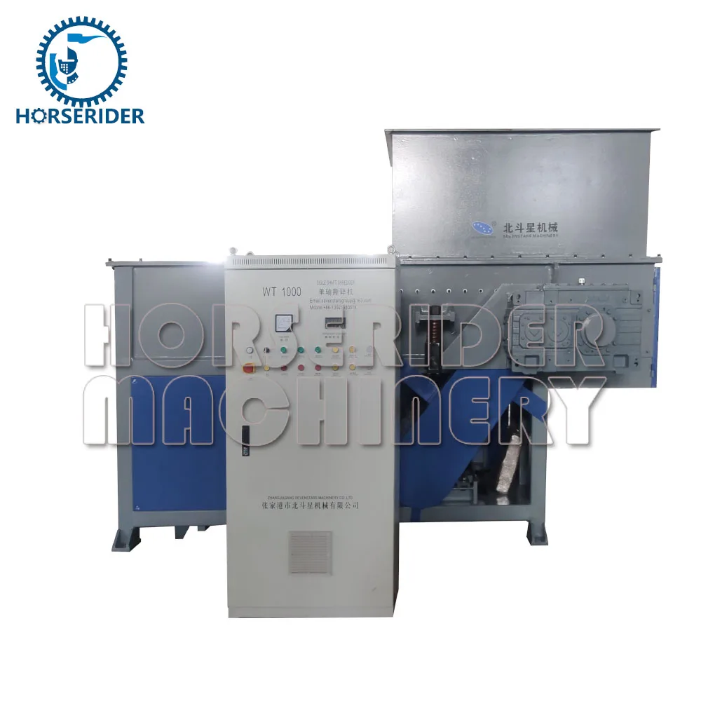 Plastic lumps grinding crushing machine single shaft shredder machine for waste plastic