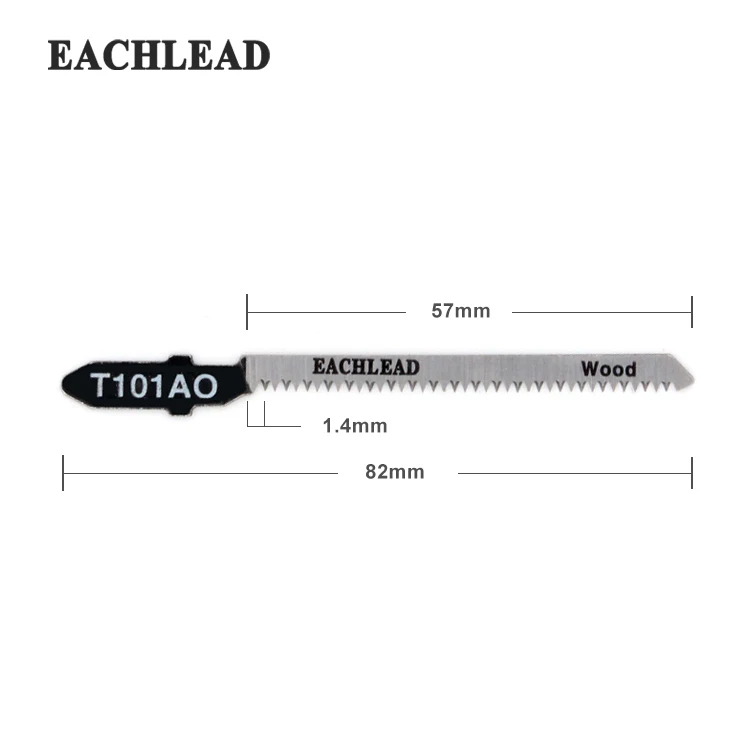 Electric jig saw accessories Jig saw blades T-shank Code T101AO  HCS  Tooth distance 18Tpi  Fast clean Curve Cutting Hardwood