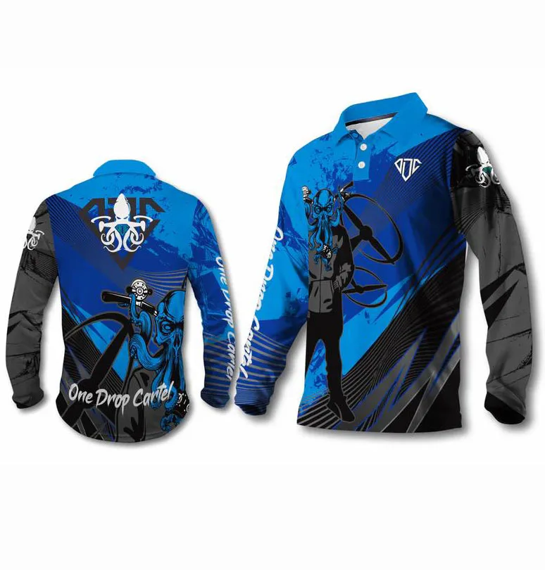 UPF 50 Custom Fishing Shirts Australia Long Sleeve Men Ladies Boys Kids Sublimated Fishing Jersey Clothes Button Up Fishing Polo