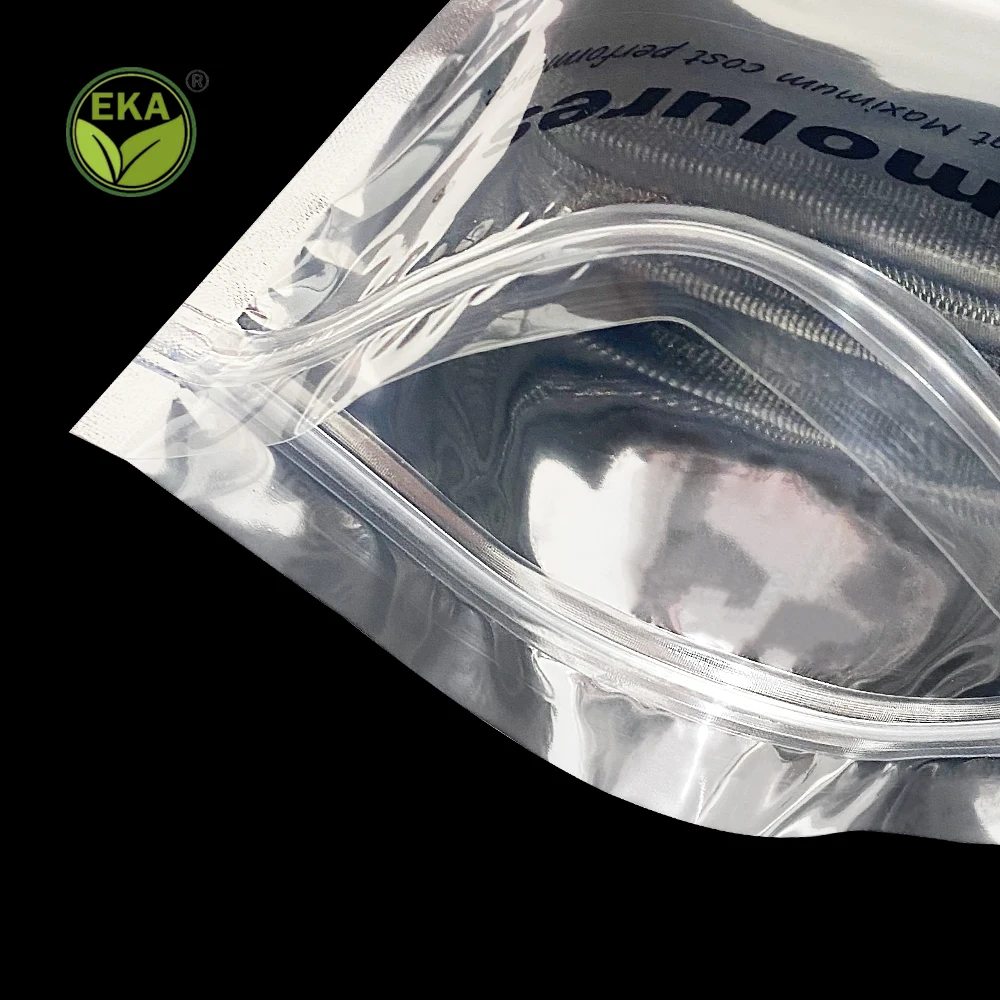 Customized Printed Label Bone Seal Zipper Underwear Storage Bag Grs Recyclable Material Clothing Socks Plastic Packaging Bag