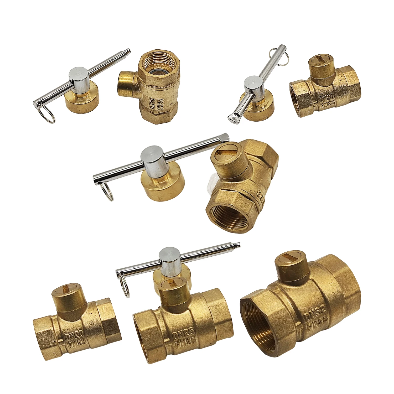 WEILING OEM 1/2 - 2 inch lockable valve lockable ball valve brass lockable valve