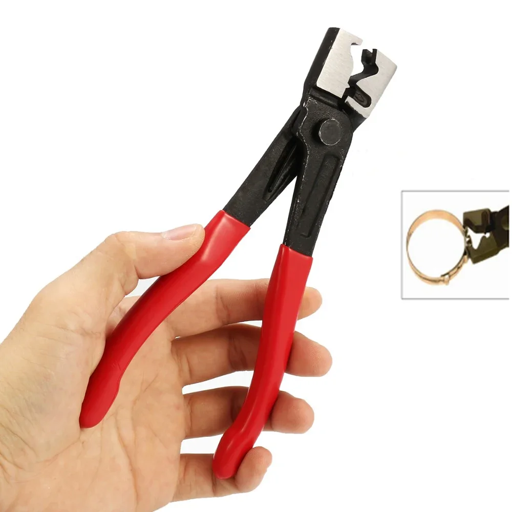 7 inches Ear Stepless Clamp Pliers Worm Drive Fuel Water Hose Pipe Clamps Clips Pliers Multifunctional Dust Sleeve Bundle Plier